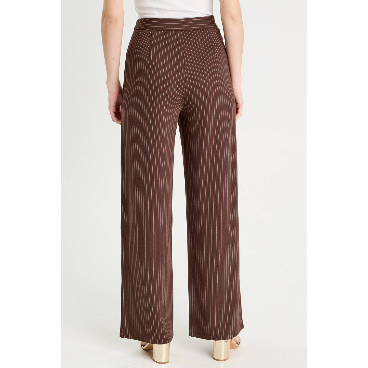 Cache high waist casual broek bruin
