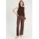 Cache Cache high waist casual broek bruin