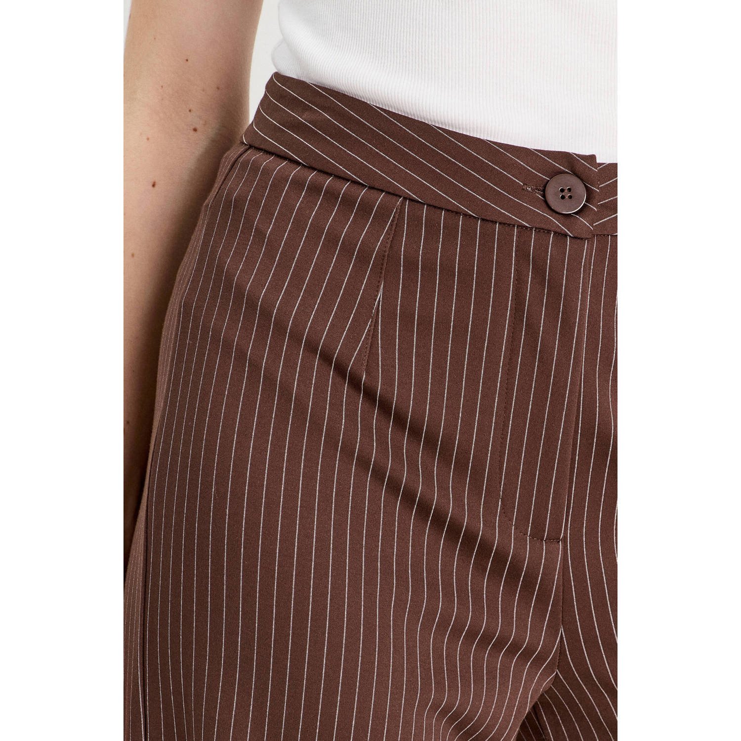 Cache high waist casual broek bruin