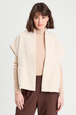 fleece teddy fleecevest ecru