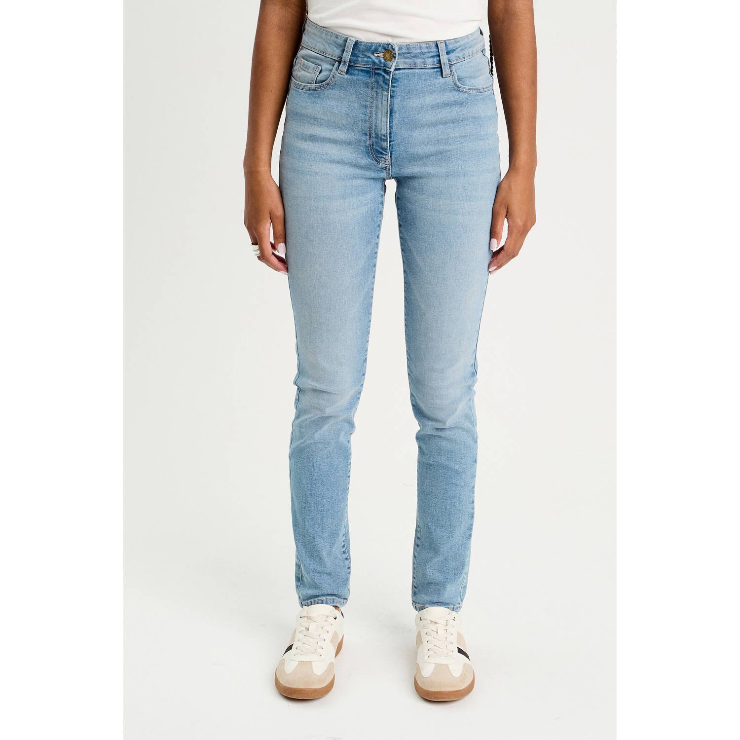 Cache slim fit jeans light blue denim