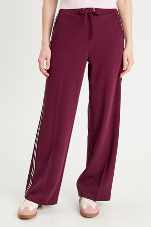 straight regular waist casual broek donkerrood