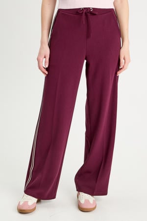straight regular waist casual broek donkerrood