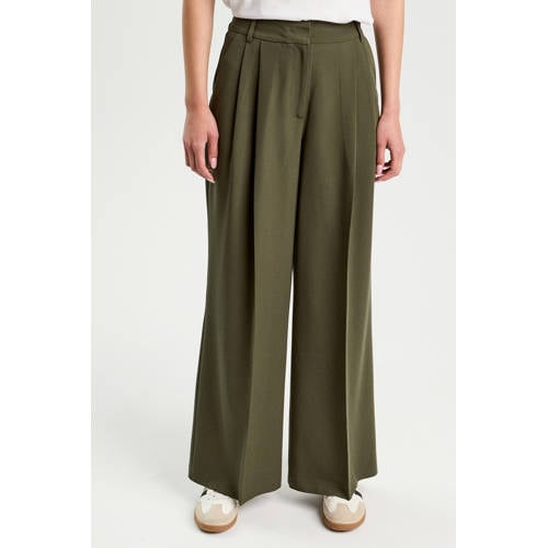 Cache Cache wide leg high waist pantalon donkergroen afbeelding