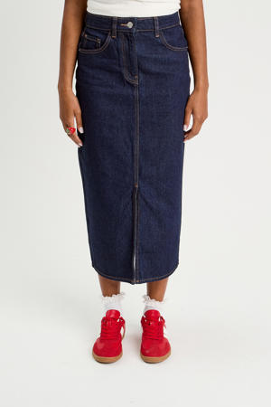 denim spijkerrok donkerblauw