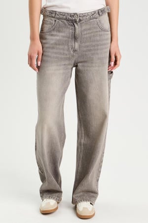 wide leg jeans grey denim