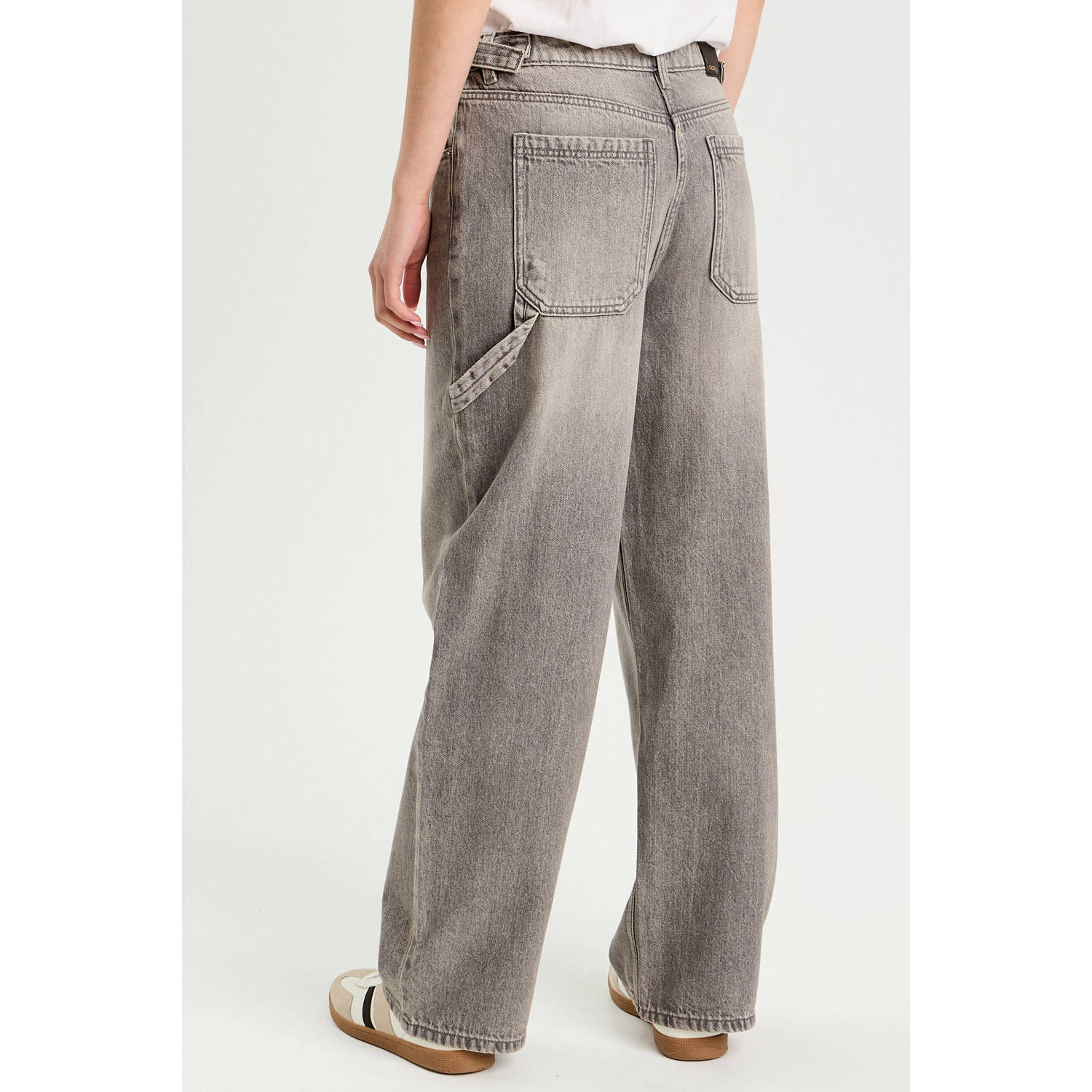 Cache wide leg jeans grey denim