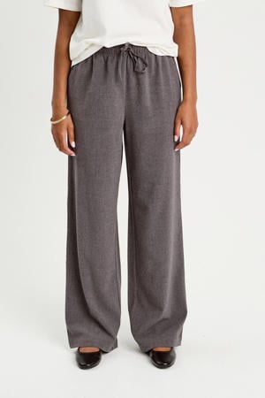 high waist broek grijs