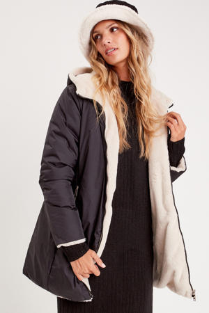 reversible winterjas zwart