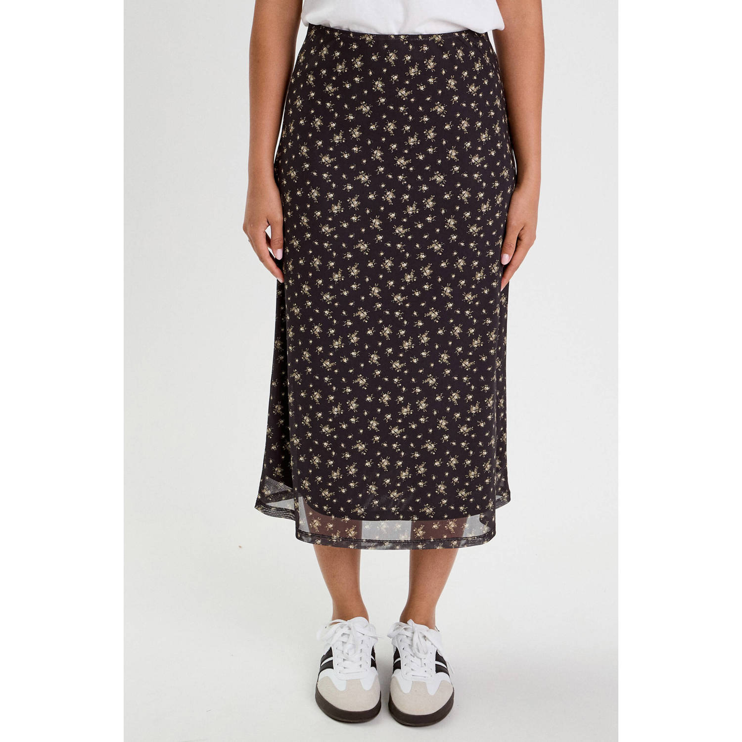 Cache midi rok zwart
