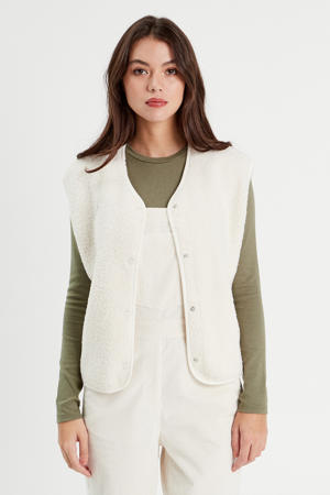 teddy gilet ecru
