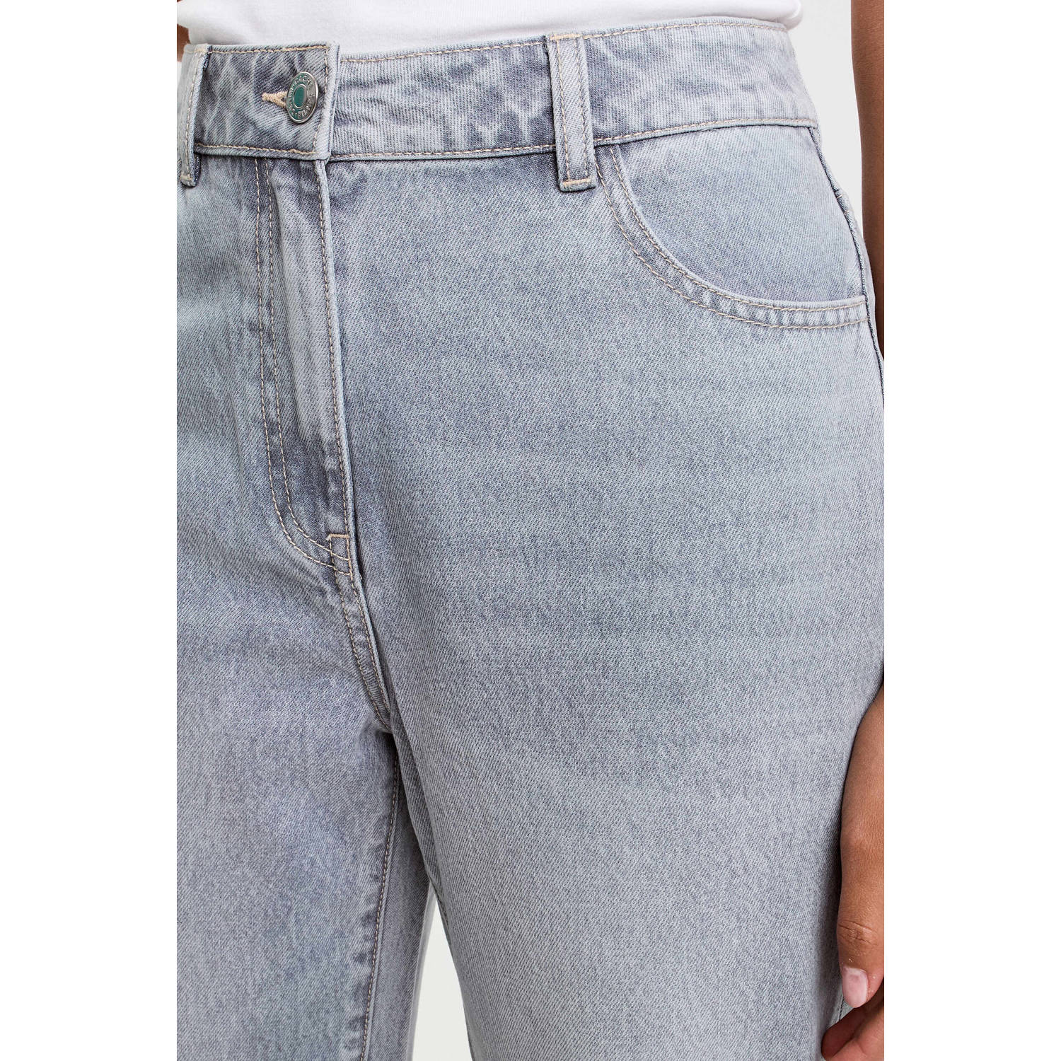 Cache straight leg jeans grey denim