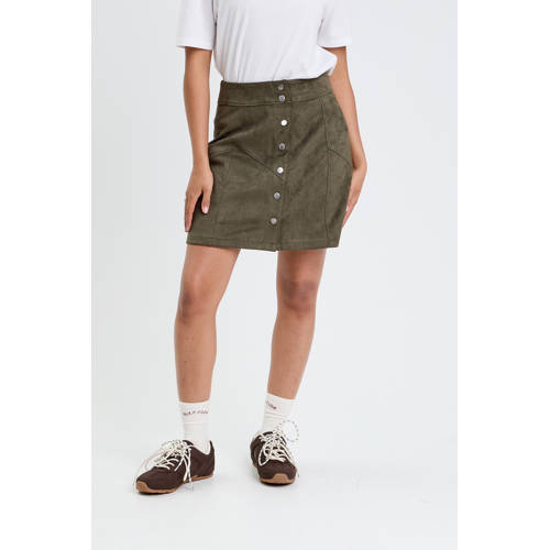 Cache Cache suede korte rok kaki afbeelding