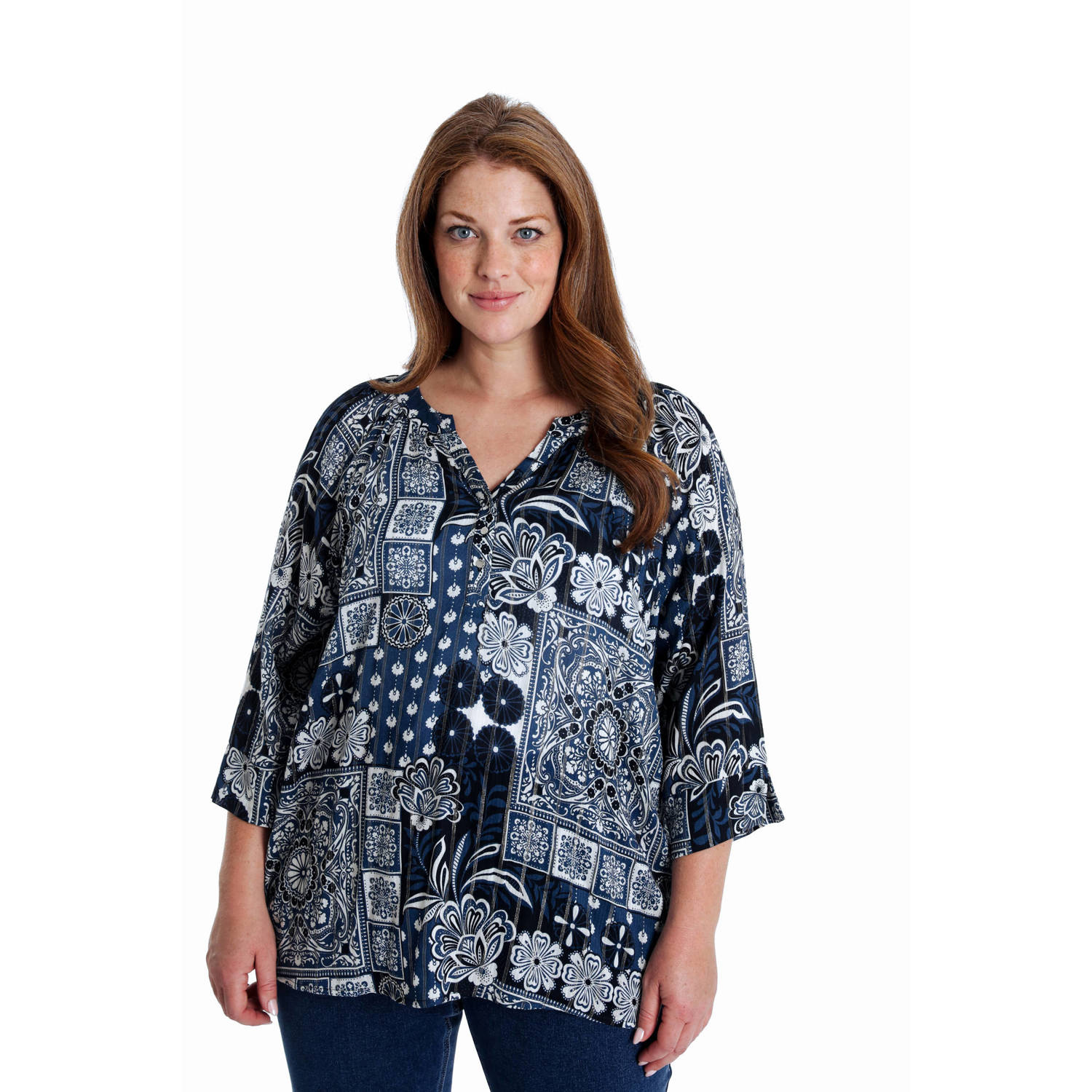 Paprika blousetop blauw