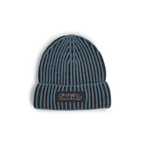 ribgebreide muts blauw