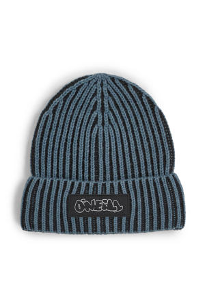 ribgebreide muts blauw