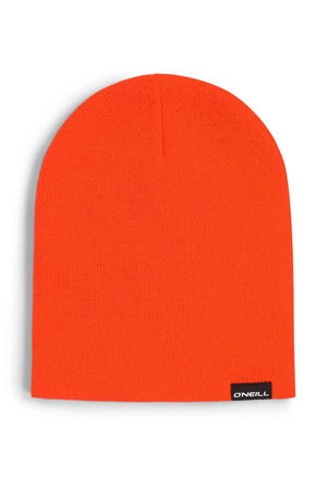 fijn gebreide muts rood