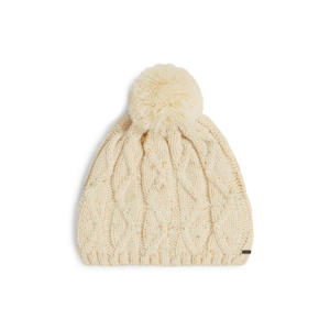 pompon muts beige