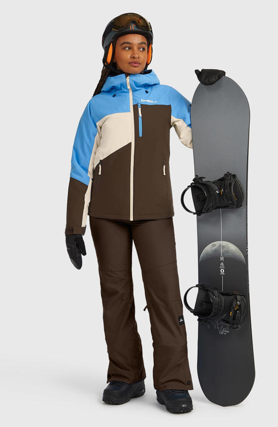 blauwe ski-jassen