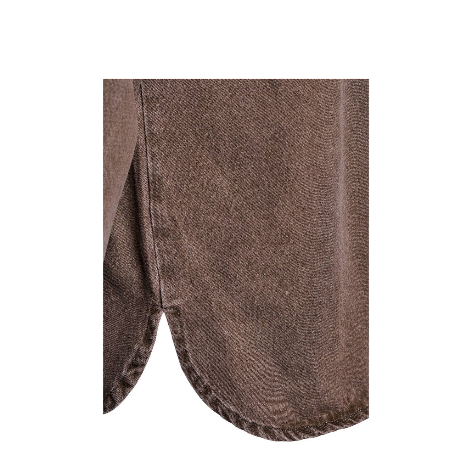 Zizzi denim blouse bruin