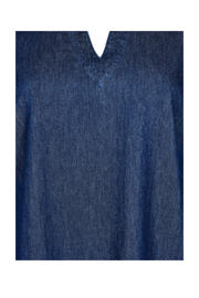 thumbnail: Zizzi denim A-lijn jurk dark blue denim