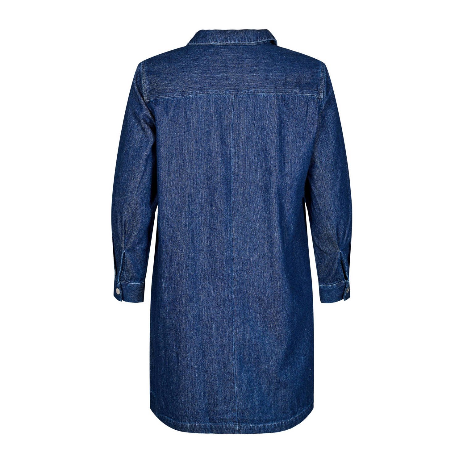 Zizzi denim A-lijn jurk dark blue denim