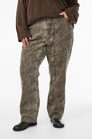 high waist straight leg jeans bruin