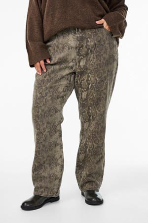 high waist straight leg jeans bruin