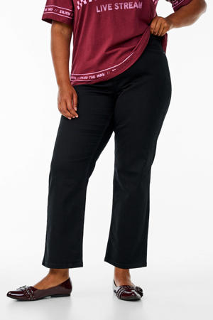 high waist straight leg jeans