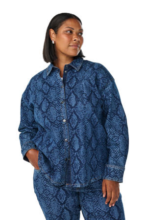 denim blouse dark blue denim