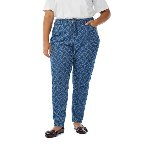 Zizzi mom jeans medium blue denim afbeelding