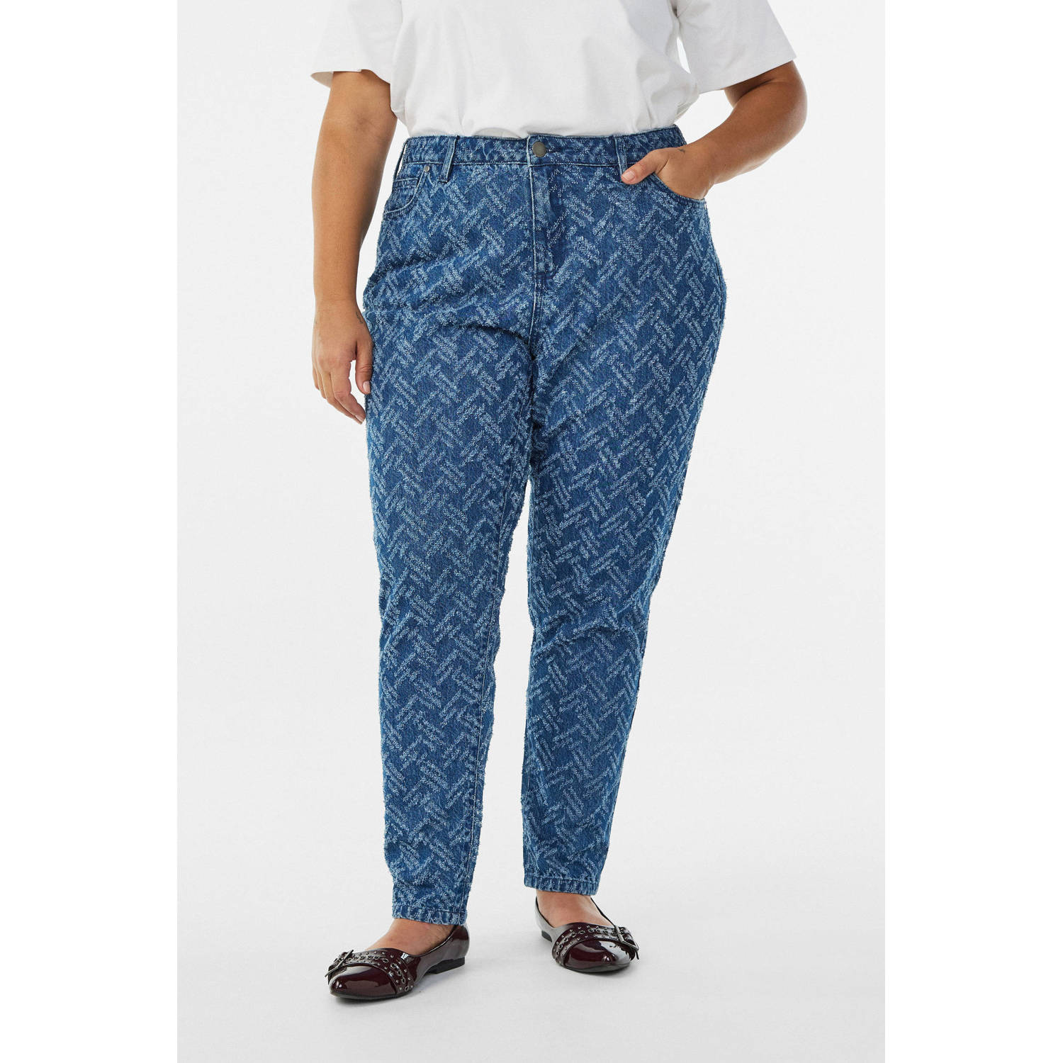 Zizzi mom jeans medium blue denim