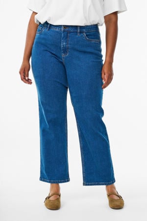 high waist straight leg jeans