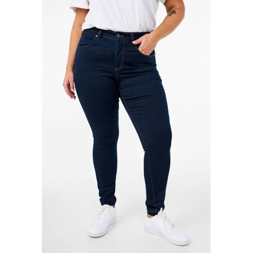 Zizzi high waist slim fit jeans dark blue denim afbeelding