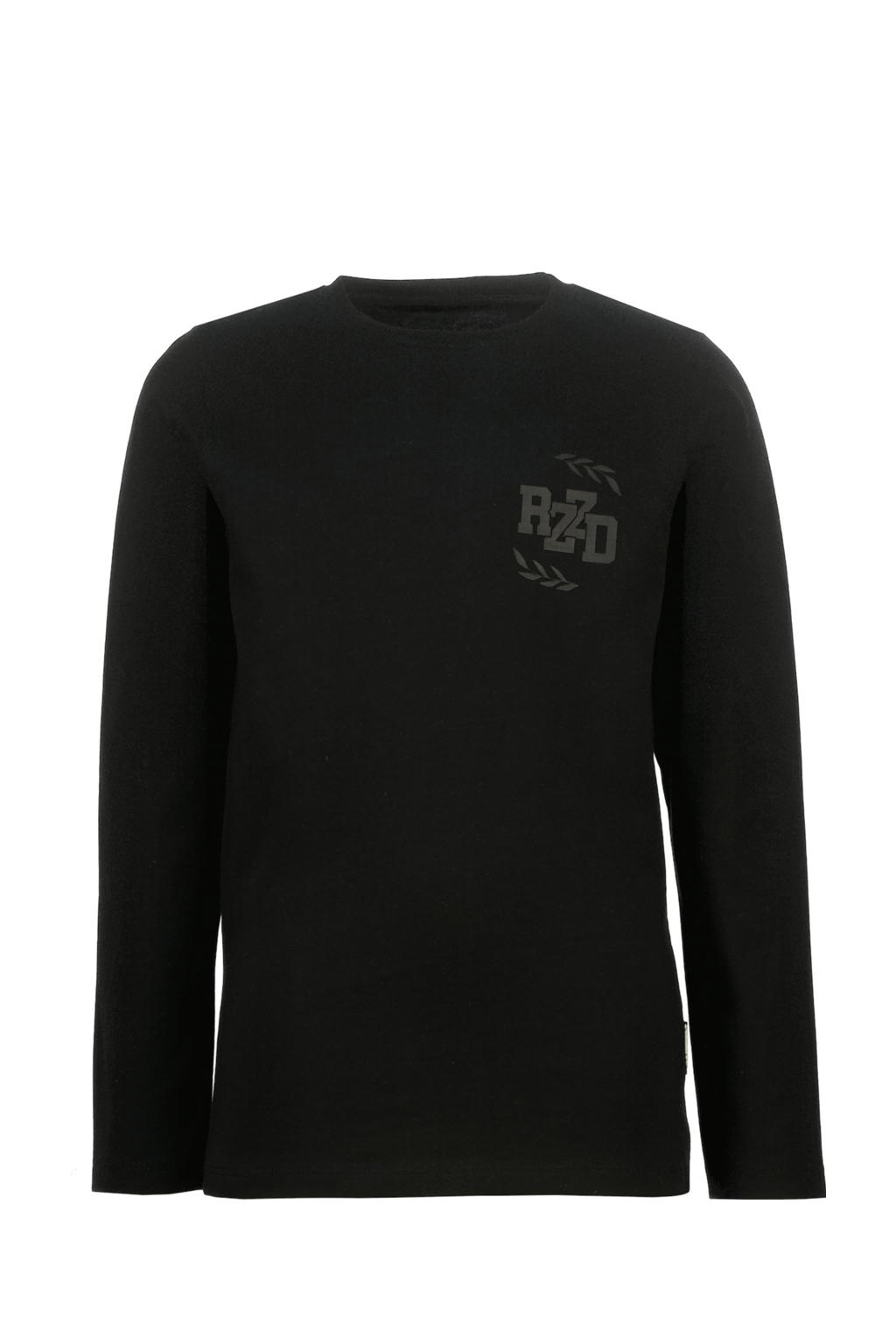 Zwarte jongens Raizzed longsleeve van katoen met backprint, lange mouwen en ronde hals