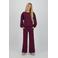 Raizzed wide leg casual broek donkerrood