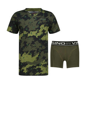   T-shirt + boxershort groen