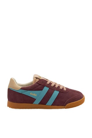 Elan suède sneakers bordeaux/blauw