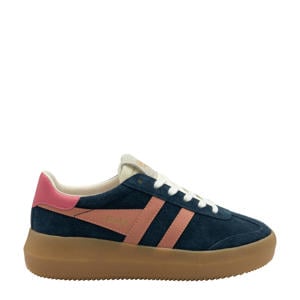 Athena suède sneakers blauw/roze