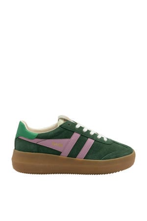 Athena suède sneakers groen/lila