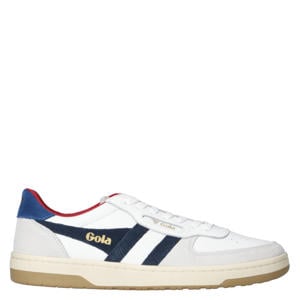 Hawk leren sneakers wit/blauw