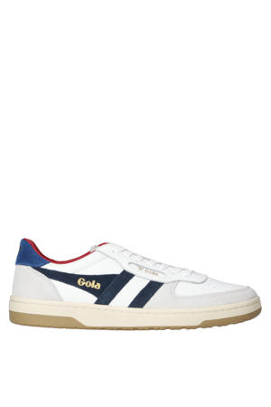 Hawk leren sneakers wit/blauw