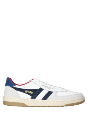 Hawk leren sneakers wit/blauw