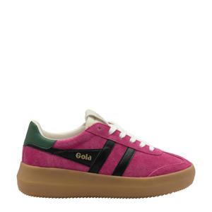 Athena  suède sneakers fuchsia/blauw
