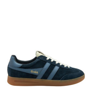 suède sneakers donkerblauw