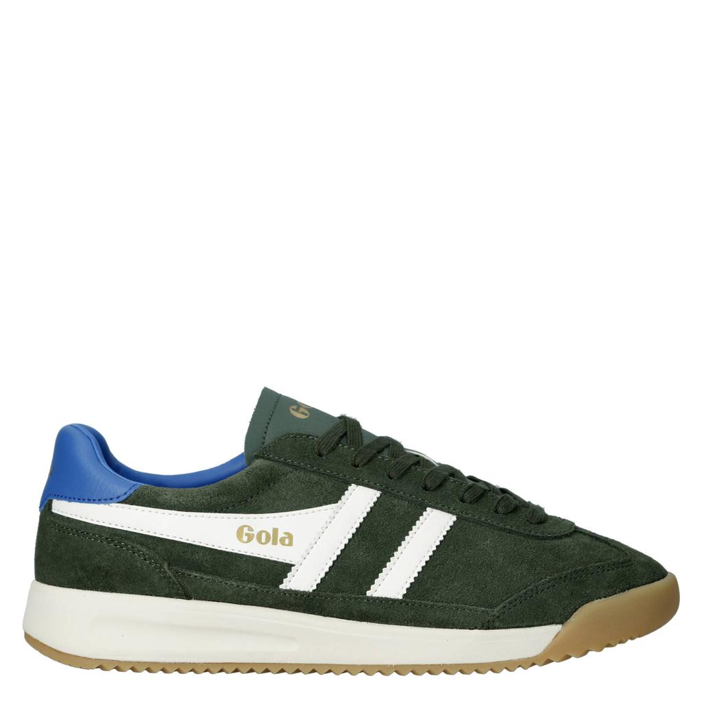 Donkergroene heren Gola Tornado '88 suède sneakers met veters
