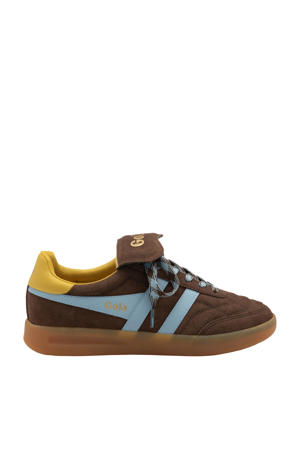 suède sneakers donkerbruin