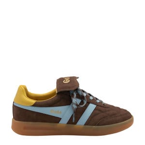 suède sneakers donkerbruin