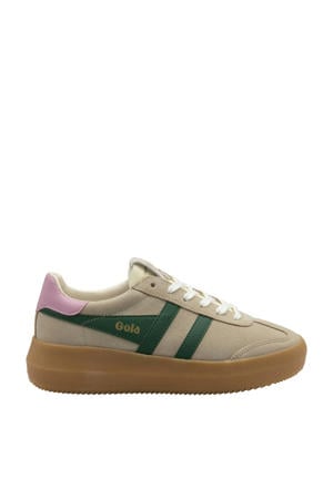 Athena suède sneakers beige/groen