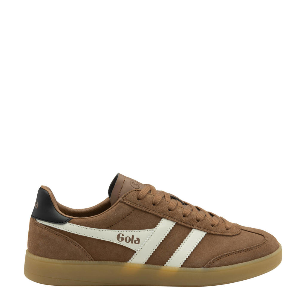 Bruine heren Gola Viper suède sneakers met veters